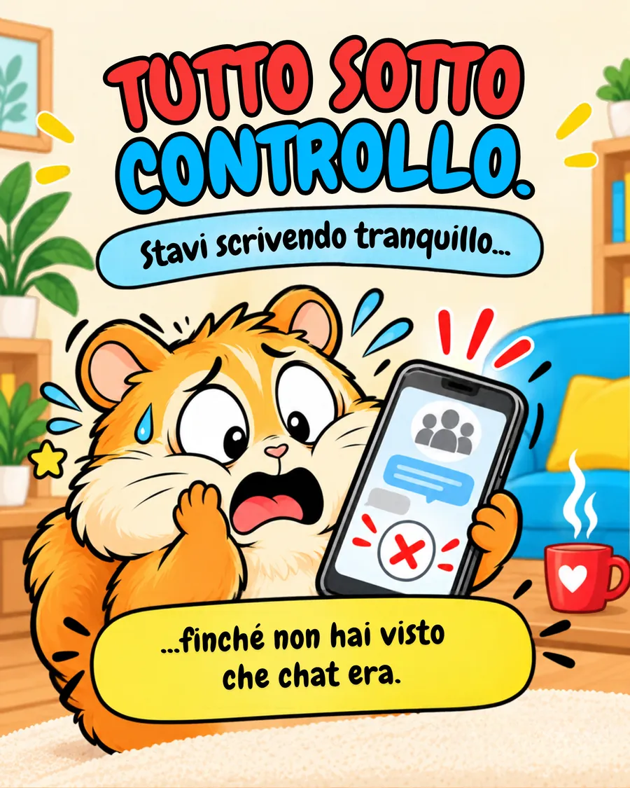 Un criceto scrive un messaggio al telefono